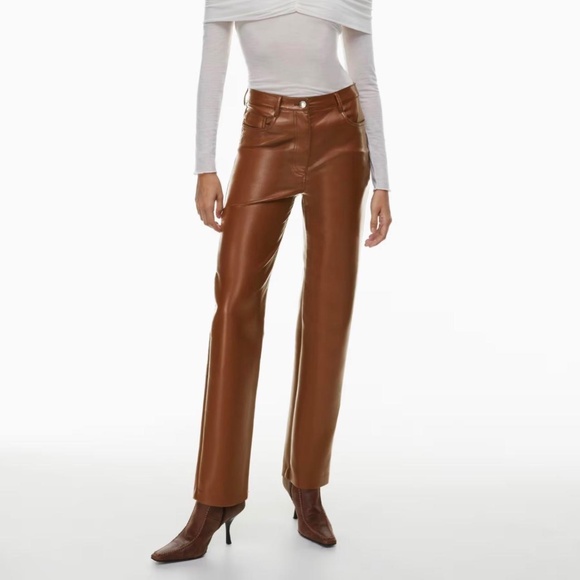 Aritzia Melina Pants Cognac 0 Short - Picture 4 of 4